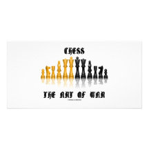 Schach die Kunst des Krieges (gotischer Schriftart Photo Karten Vorlage