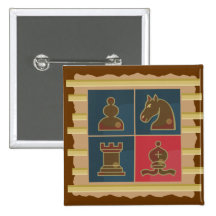 Schach-Quadrate Anstecknadelbutton