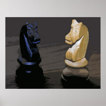 Schach-Ritter/Pferde Posterdrucke