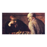 Schach-Spieler durch Daumier Honoré Fotokartenvorlage