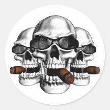Schädel mit Schatten Sticker