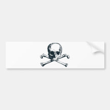 Schädelgekreuzte knochen auto sticker