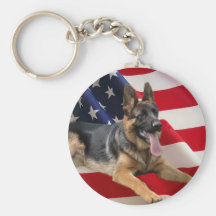 Schäferhund Amerika Keychain Schlüsselanhänger