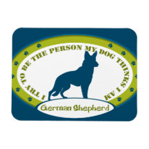 SCHÄFERHUND ECKIGER MAGNET