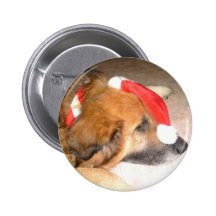Schäferhund,Hund,Lustig,Weihnachten,Christmas Anstecknadelbutton