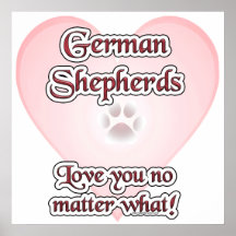 Schäferhund-Liebe Sie Plakat