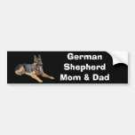 Schäferhund-Mamma-und Vati-Autoaufkleber