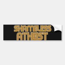 Schamloser Atheist Auto Aufkleber