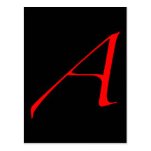 Scharlachrot Buchstabe A (für Atheisten) Postkarten