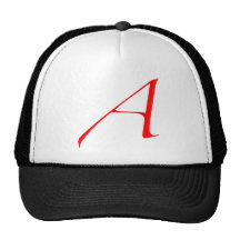 Scharlachrot Buchstabe A (für Atheisten) Retro Cap