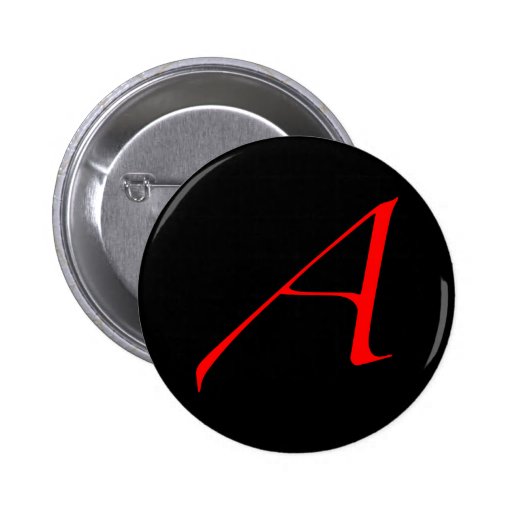 Scharlachrot Buchstabe- Button