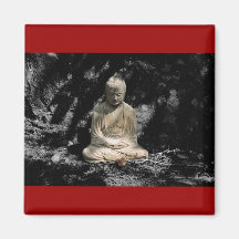 Schatten und Licht um Buddha Kühlschrankmagnete
