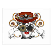 Schauen steampunked steampunk Typs Postkarte