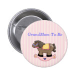 Schaukelpferd-Babyparty-Großmutterpin-Knopf Anstecknadelbutton