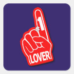 Schaum-HandValentinstag des Liebhaber-#1 Stickers