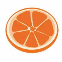 Scheibe der Orange Photofigur