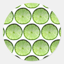 Scheiben der Limonen orange Zitrusfrucht der Zitro Runde Aufkleber