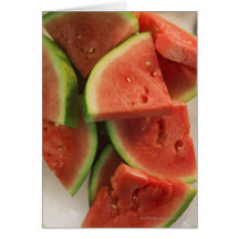 Scheiben der Wassermelone Grußkarten