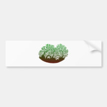 Scherenschnitt Bäume silhouette trees Auto Aufkleber