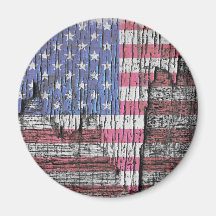 Scheunen-Schale gemalte patriotische amerikanische Kühlschrankmagnet