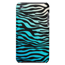 Schicke blaue Creme Zebraipod kaum dort iPod Touch Cover
