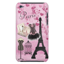Schicke Girly rosa Paris-Mode iPod Case-Mate Hüllen