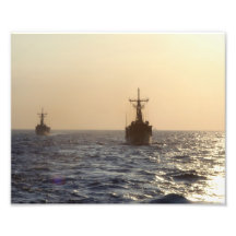 Schiffe der Marine-8x10 in Meer Fotografischer Druck