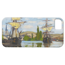 Schiffe, die auf die Seine in Rouen Claude Monet s iPhone 5 Etuis