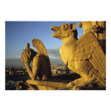 Schimäre, bezüglich Freifrau Cathedral, Paris, Fra Foto Druck