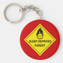 Schlaf beraubtes Elternteil Keychain Schlüsselband