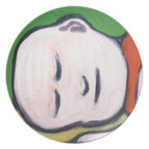 Schlafendes Baby Buddha (Buddhismus-Popkunst) Flacher Teller