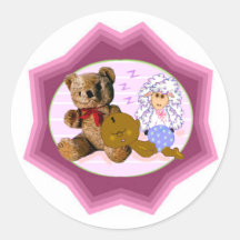 Schlafendes Baby Runde Sticker