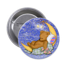 Schläfriger Mond-Bär Anstecknadel