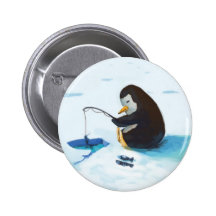 Schläfriger Pinguin Anstecknadelbutton