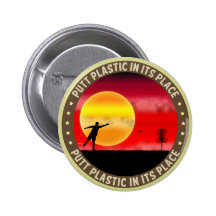 Schlag-Plastik in seinem Platz Button