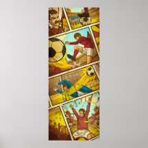 Schlag-Tritt-Fußball-Plakat