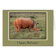 Schlammiges Nashorn-alles Gute zum Geburtstag Grußkarte