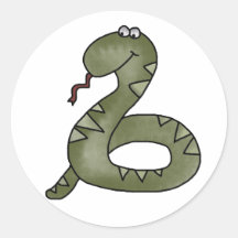 Schlange bezaubert runde sticker