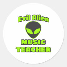 Schlechter alien-Musik-Lehrer Sticker