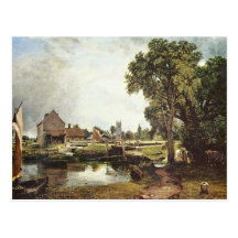 Schleuse und Mühle in Dedham (Dedham Mühle) durch  Postkarten