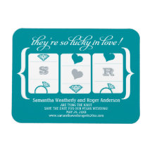 Schlitz-Maschine, die Save the Date Wedding ist Magnet