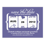 Schlitz-Maschinen-Save the Date - Hochzeit Postkarte