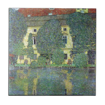 Schloss beim Attersee durch Gustav Klimt Keramikkachel