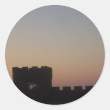 Schloss im Sonnenuntergang Stickers