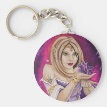 Schlüsselkette des Amethyst Elfs Schlüsselanhänger