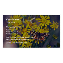 Schmetterling auf Wüsten-Flora-Blumen Visitenkartenvorlagen