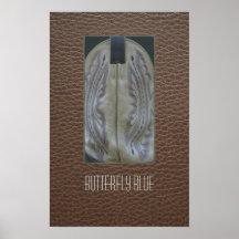 Schmetterling Blau-Plakat