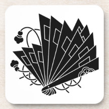 Schmetterling-förmige Fans (Hallo-ogi cho) Untersetzer
