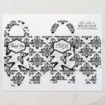 Schmetterling küsst mutige Bevorzugungs-Korb-Schab Flyer Druck