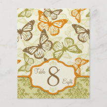 Schmetterling küsst reizend Tabellen-Karte B2 Individuelle Flyer